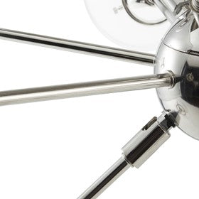 Paige 12-Light Silver Chandelier Oversized Globe Bulbs Pendant Ceiling Light by Olliix-INK+IVY