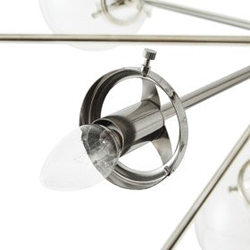 Paige 12-Light Silver Chandelier Oversized Globe Bulbs Pendant Ceiling Light by Olliix-INK+IVY