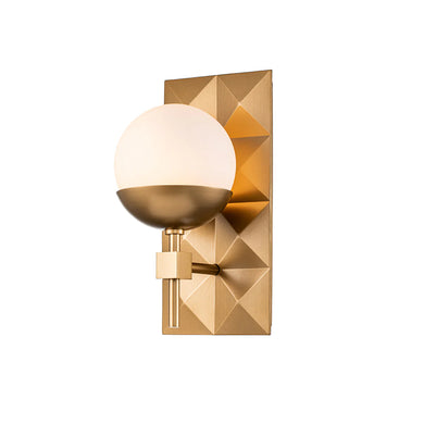Deco 1 Light Bath Bar in Laquered Gold Wall Sconce Wall Lamp Home Decor by Lucas McKearn