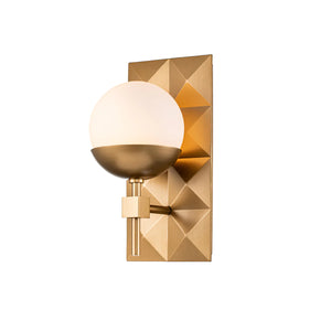 Deco 1 Light Bath Bar in Laquered Gold Wall Sconce Wall Lamp Home Decor by Lucas McKearn