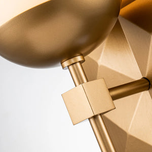 Deco 1 Light Bath Bar in Laquered Gold Wall Sconce Wall Lamp Home Decor by Lucas McKearn