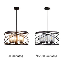 Ironclad Pendant Chandelier Drum Style 5-Light Country Farmhouse 23" Wide Ceiling Light by Chloe