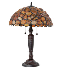 23" High Agata Tiffany Table Lamp Bedside Nightstand Reading Desk Table Light by Meyda