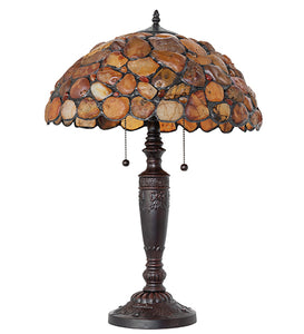 23" High Agata Tiffany Table Lamp Bedside Nightstand Reading Desk Table Light by Meyda