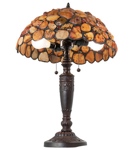 23" High Agata Tiffany Table Lamp Bedside Nightstand Reading Desk Table Light by Meyda