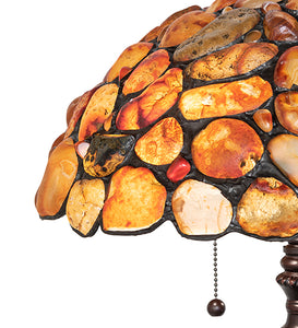 23" High Agata Tiffany Table Lamp Bedside Nightstand Reading Desk Table Light by Meyda