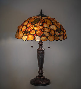 23" High Agata Tiffany Table Lamp Bedside Nightstand Reading Desk Table Light by Meyda