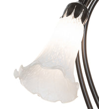 16" High White Tiffany Pond Lily 5 Light Table Lamp Bedside Nightstand Reading Desk Table Light by Meyda