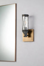 Abbey 1-Light Bath Bar – Weathered Zinc & Antique Brass Wall Sconce Wall Lamp Home Decor by Lucas McKearn