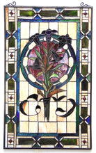 Tulips Tiffany-Style Stained Glass Vertical Decorative Hanging Window Panel 20x32 Home Decor by Chloe