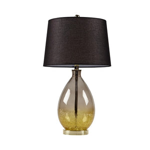 Cortina Ombre Glass Gold Table Lamp, Set of 2,  Bedside Nightstand Reading Desk Table Light by Olliix-510 Design