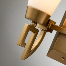 Lemuria 2 Light Bath Bar in Laquered Gold Wall Sconce Wall Lamp Home Decor by Lucas McKearn