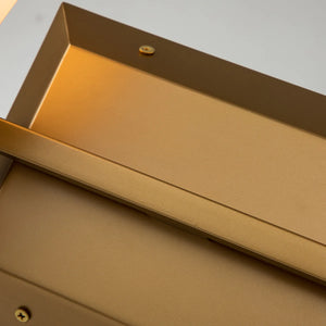 Lemuria 2 Light Bath Bar in Laquered Gold Wall Sconce Wall Lamp Home Decor by Lucas McKearn