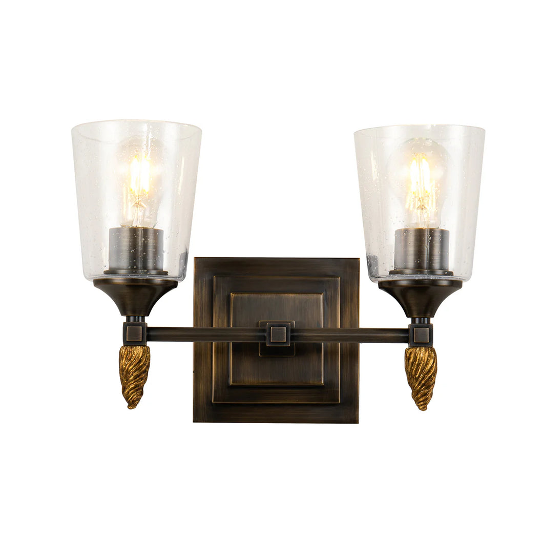 Vetiver 2 Light Bath Bar Wall Sconce Wall Lamp Home Decor by Lucas McKearn