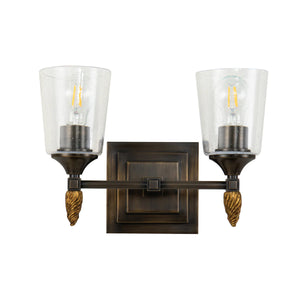 Vetiver 2 Light Bath Bar Wall Sconce Wall Lamp Home Decor by Lucas McKearn