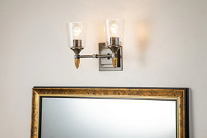 Vetiver 2 Light Bath Bar Wall Sconce Wall Lamp Home Decor by Lucas McKearn