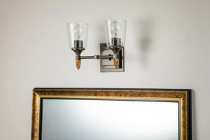 Vetiver 2 Light Bath Bar Wall Sconce Wall Lamp Home Decor by Lucas McKearn