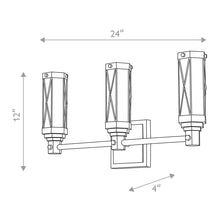 Abbey 3-Light Bath Bar – Weathered Zinc & Antique Brass Wall Sconce Wall Lamp Home Decor by Lucas McKearn