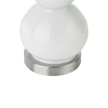 Covey Curved Glass White Table Lamp, Set of 2, Bedside Nightstand Reading Desk Table Light by Olliix-510 Design