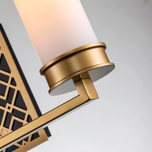 Ziggy 3 Light Bath Bar in Laquered Gold Wall Sconce Wall Lamp Home Decor by Lucas McKearn